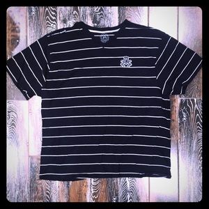 🎈SOLD🎈Akademiks Striped V Neck Tee